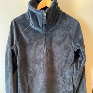 BLACK OBERMEYER 3/4 ZIP FLEECE, SIZE L